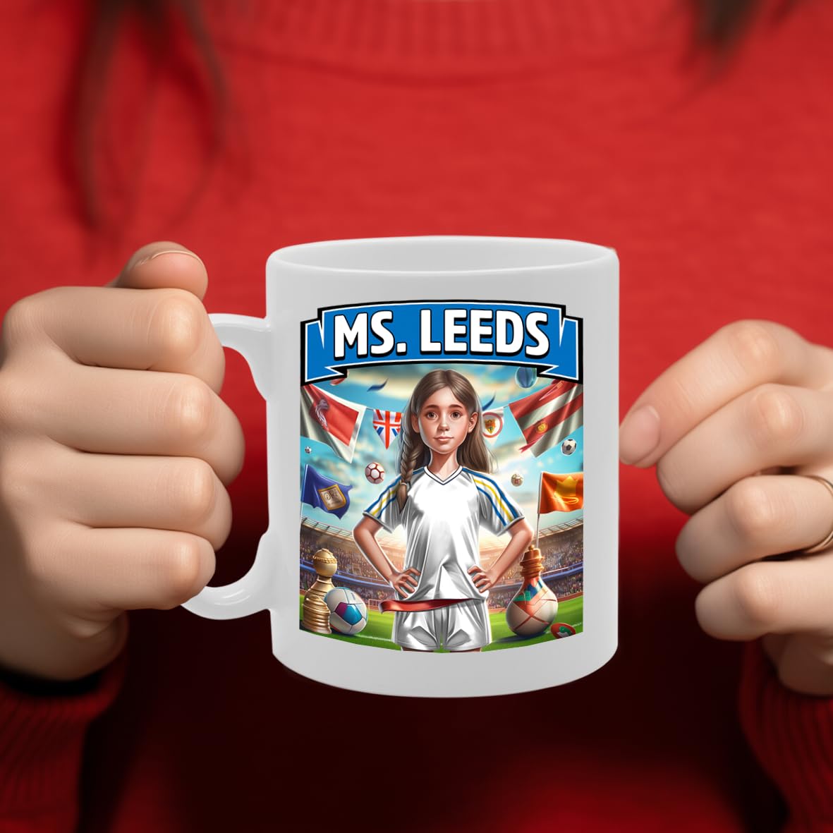 Ms Leeds   Printed Tea Coffee Ceramic  For Footie Fan Ladies Girls Mg6384 - Funny Printed Coffee Mug - Great Gift Idea