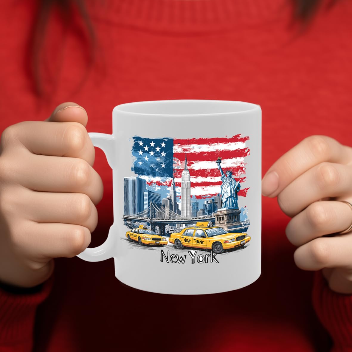 I Love New York   Printed Tea Coffee Ceramic  ( New York 1) Mg2354 - Funny Printed Coffee Mug - Great Gift Idea