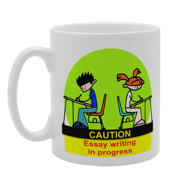 Caution Essay Writing In Progress   Printed Tea Coffee Ceramic  Mg4084 - Funny Printed Coffee Mug - Great Gift Idea