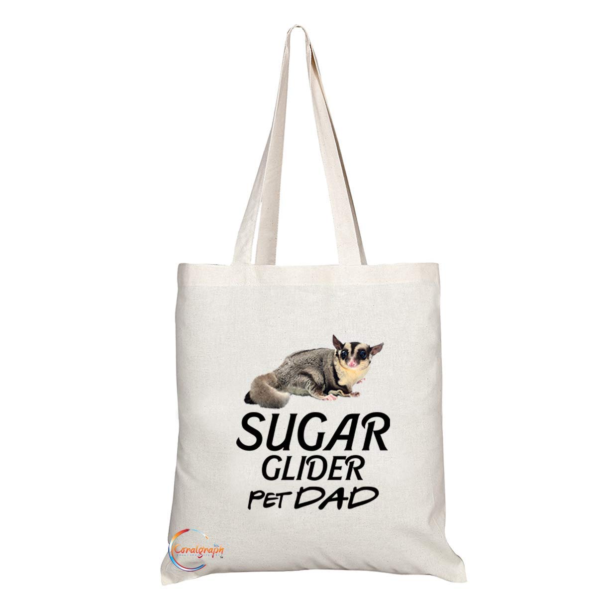 TB626 Pet DAD SUGAR GLIDER Novelty Present Gift Printed Eco-Friendly Stylish Long Handled Tote Shoulder Bag