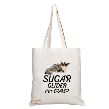 TB626 Pet DAD SUGAR GLIDER Novelty Present Gift Printed Eco-Friendly Stylish Long Handled Tote Shoulder Bag