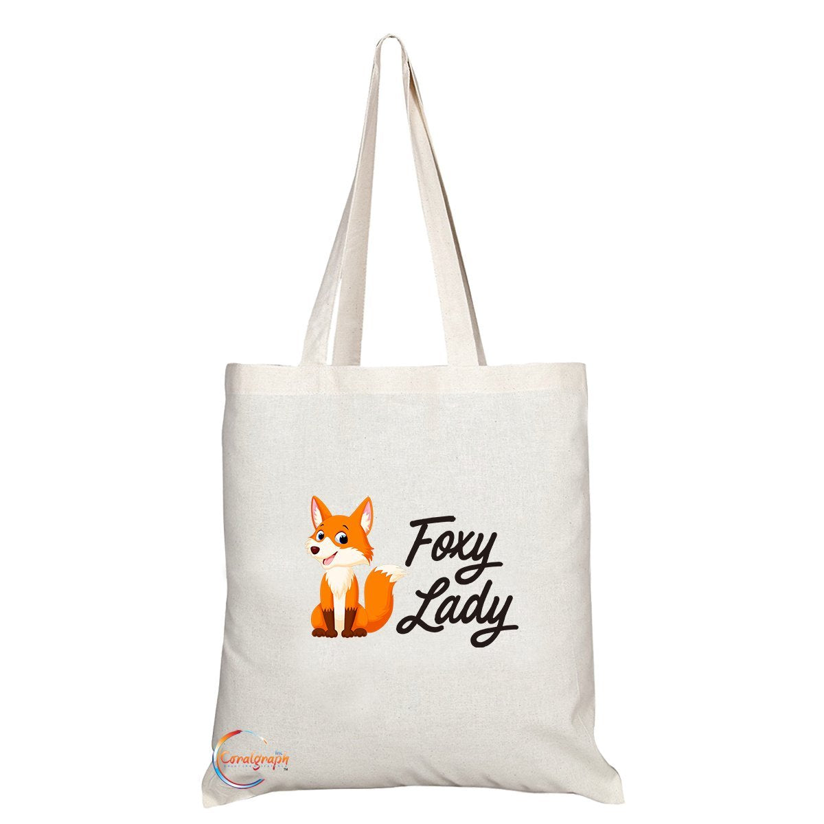 TB320 Foxy Lady Novelty Present Gift Printed Eco-Friendly Stylish Long Handled Tote Shoulder Bag