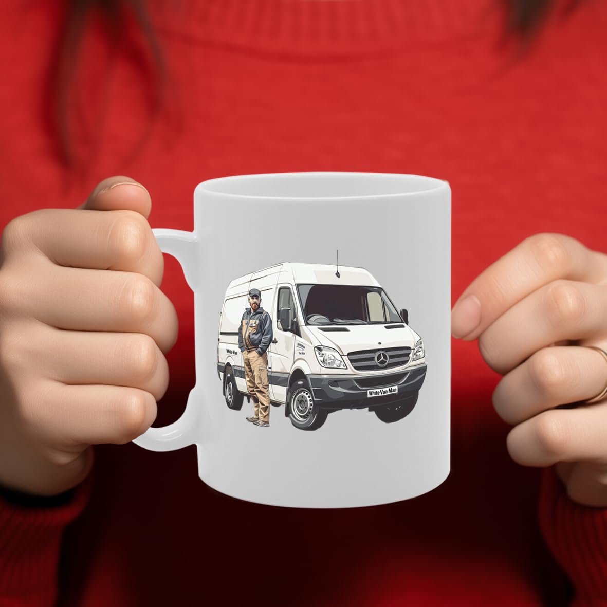 Mr White Van Man  - Ideal For Van Drivers And Delivery Professionals, 11Oz Ceramic Coffee  For Transport Enthusiasts And Logistic Workers Mg5962 - Funny Printed Coffee Mug - Great Gift Idea