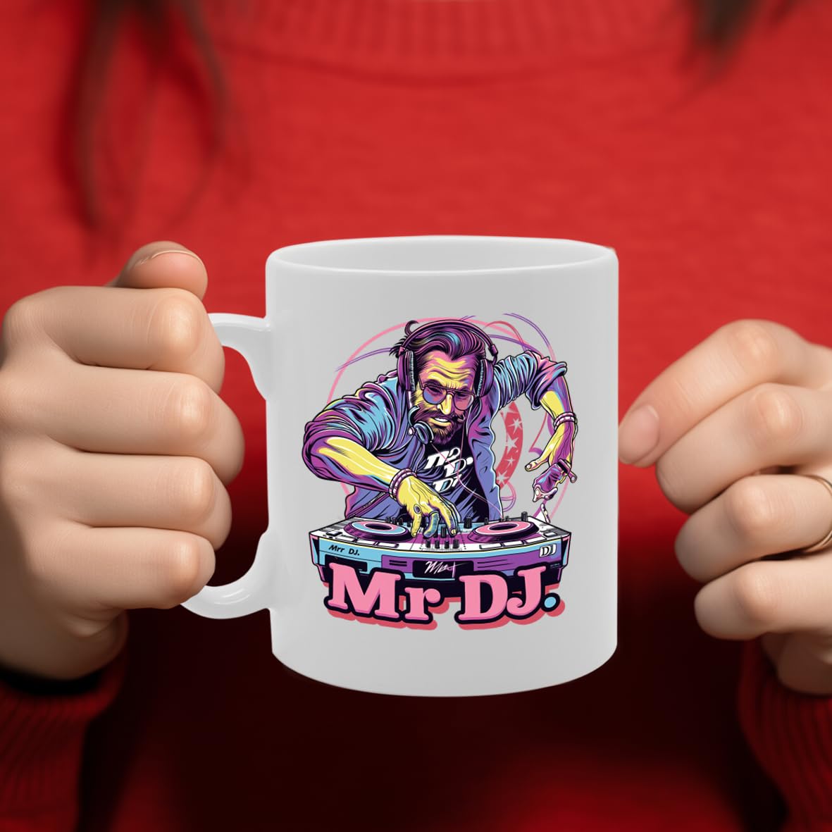 Mr Dj Ceramic  - Ideal For Djs, Music Lovers, And Nightlife Enthusiasts - 11Oz Coffee  With Cool Design Mg6284 - Funny Printed Coffee Mug - Great Gift Idea