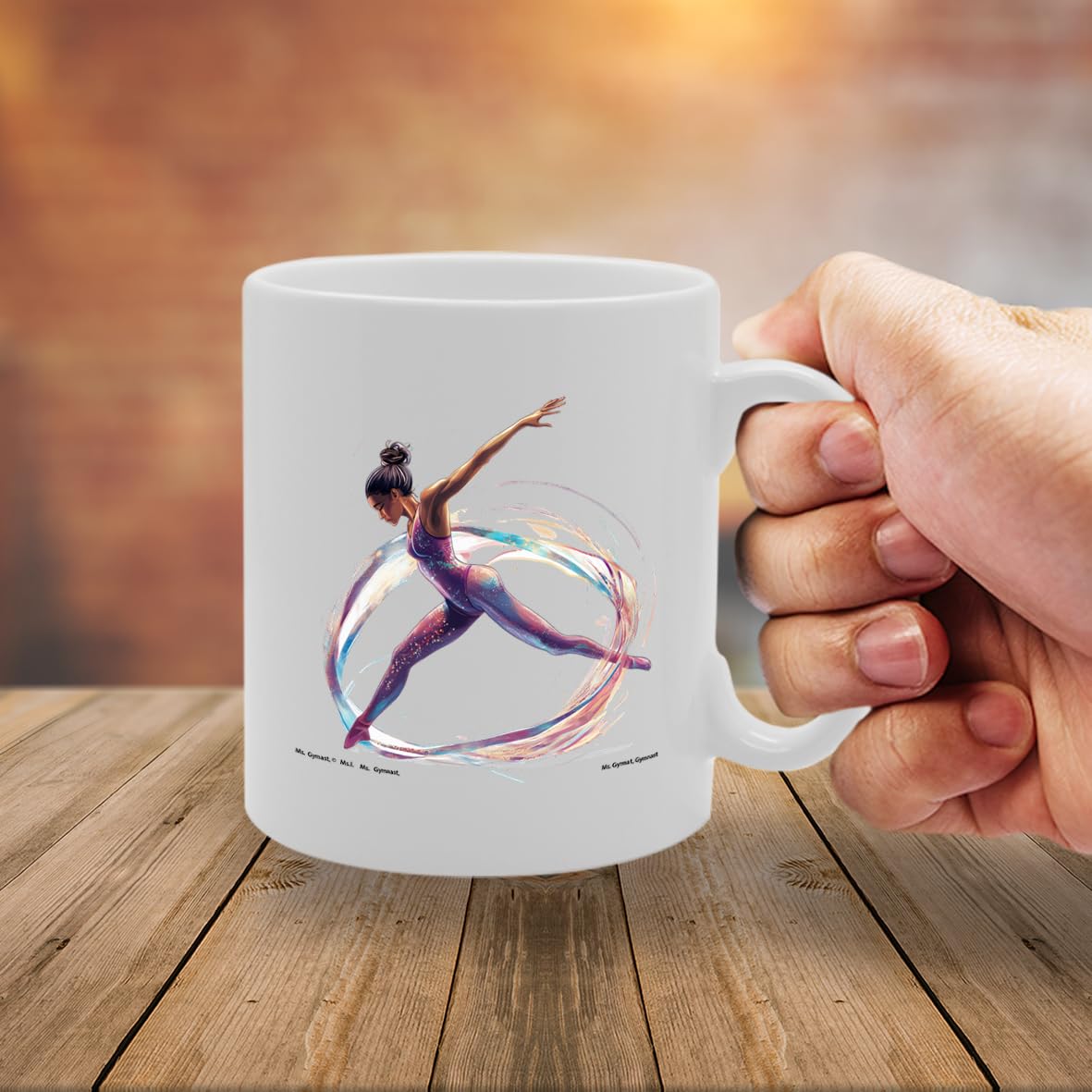 11Oz Ceramic  Featuring Popular Sports Designs From Around The World – Ideal For Sports Fans And Enthusiasts (Gymnast Mg6591) - Funny Printed Coffee Mug - Great Gift Idea