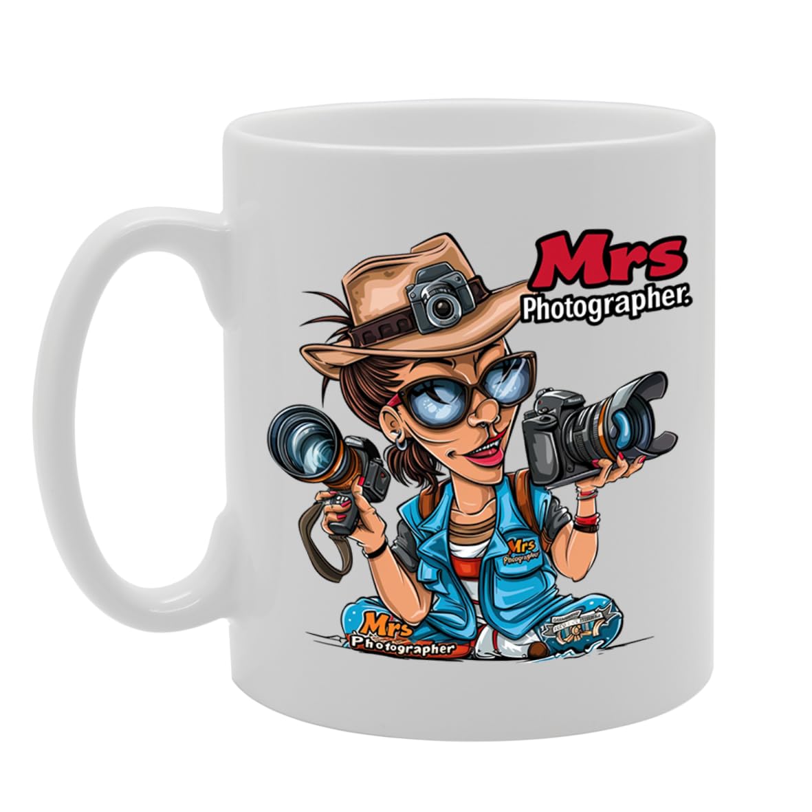 Mrs Photographer  - For Female Photographers, Photography Enthusiasts, Artists, Durable Ceramic, Dishwasher Safe, Premium Print Mg6075 - Funny Printed Coffee Mug - Great Gift Idea