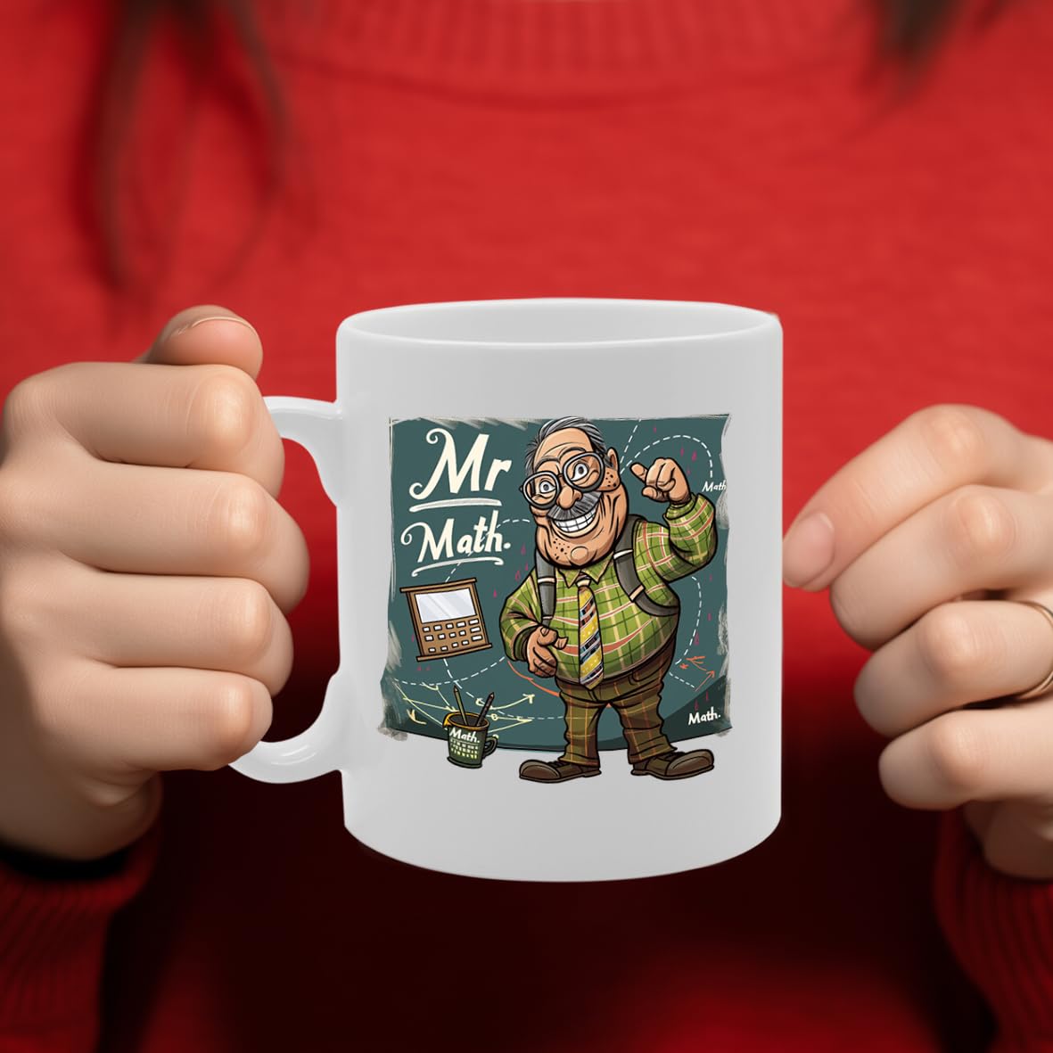 Mr Math  - Created For Math Teachers, Educators, Math Enthusiasts, Sturdy Ceramic, Dishwasher Safe Mg6019 - Funny Printed Coffee Mug - Great Gift Idea
