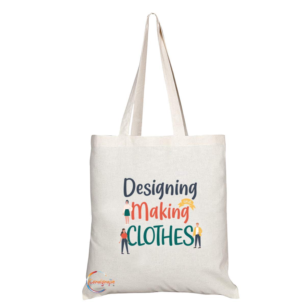 TB1098 Designing and Making Clothes Novelty Present Gift Printed Eco-Friendly Stylish Long Handled Tote Shoulder Bag