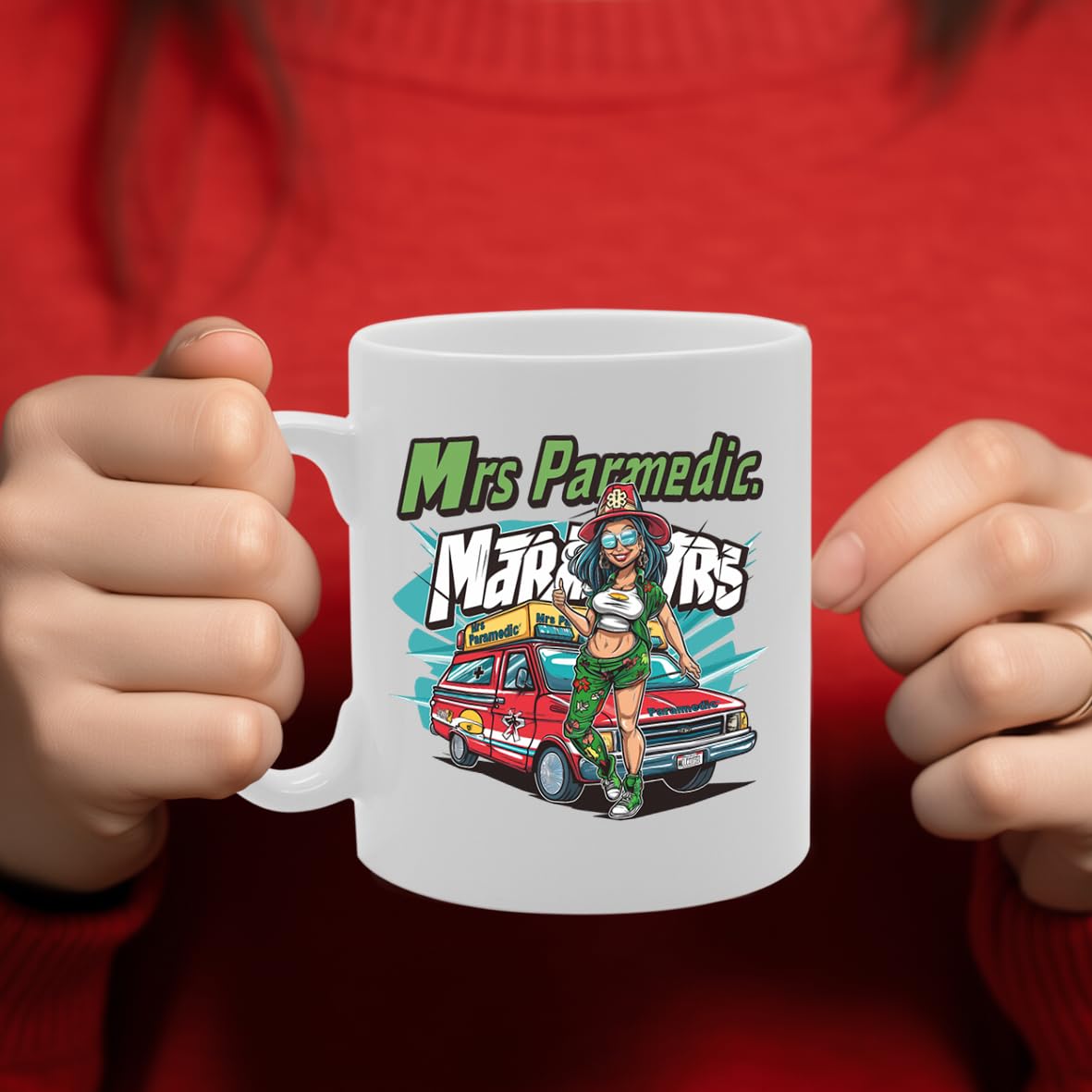 Mrs Paramedic  - For Female Paramedics, Emts, First Responders, Durable Ceramic, Dishwasher Safe, Premium Print Mg6093 - Funny Printed Coffee Mug - Great Gift Idea