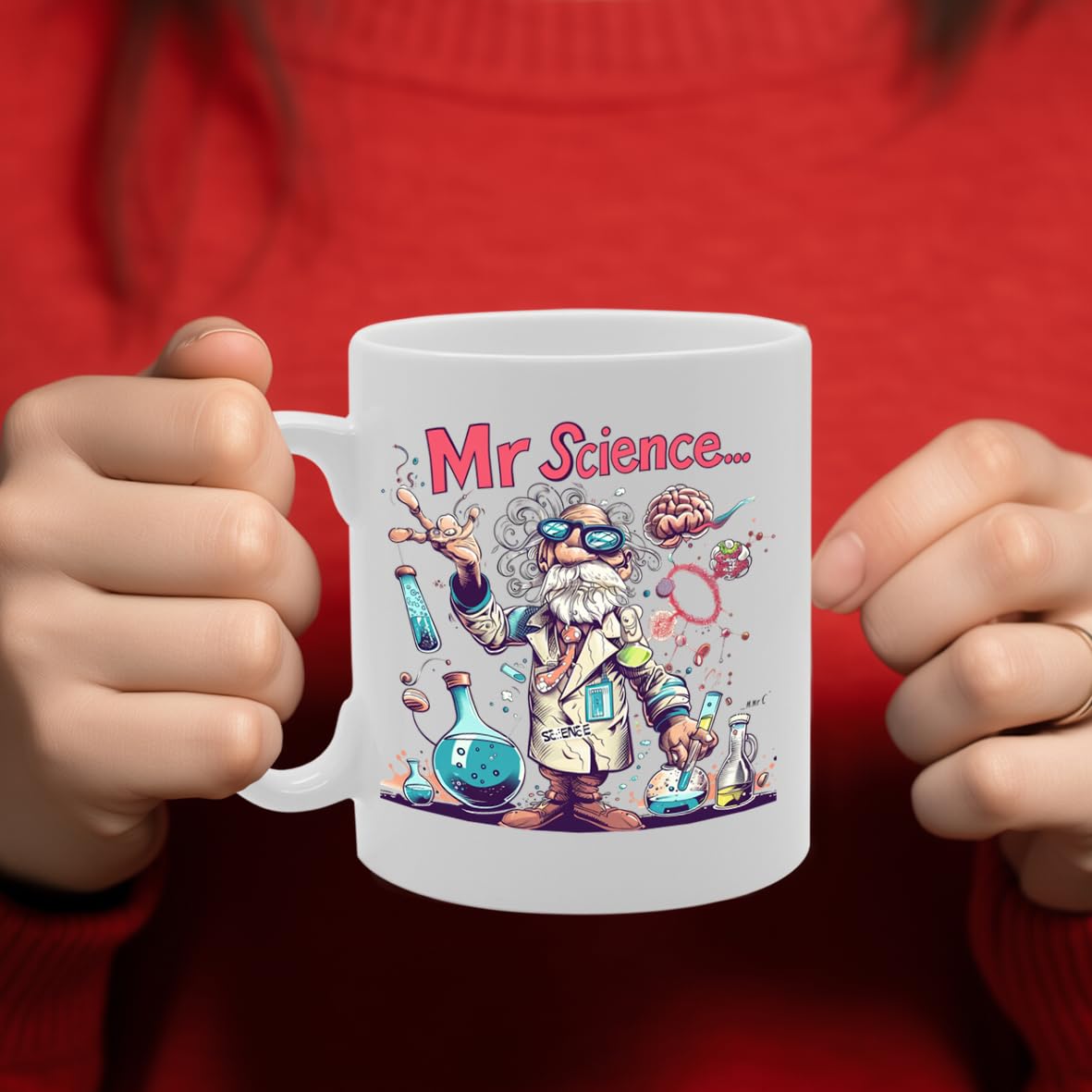 Mr Science  - Created For Scientists, Science Teachers, Research Enthusiasts, Sturdy Ceramic, Dishwasher Safe Mg6012 - Funny Printed Coffee Mug - Great Gift Idea