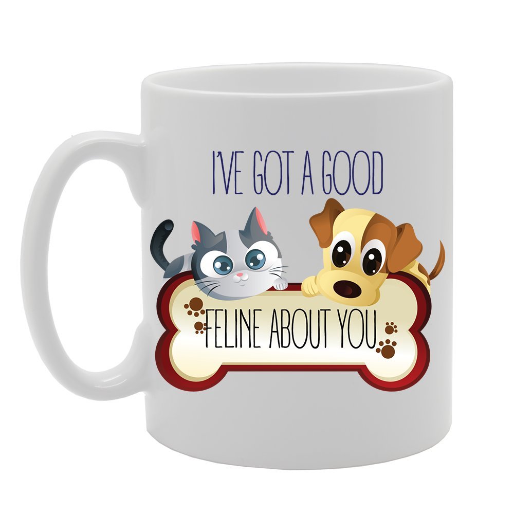 I'Ve Got A Good Feline About You   Printed Tea Coffee Ceramic  Mg4167 - Funny Printed Coffee Mug - Great Gift Idea