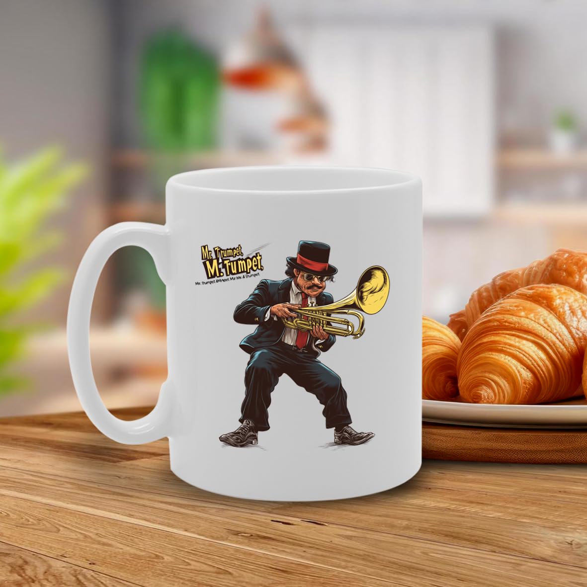 11Oz Ceramic  Featuring Trumpet Mg6581 – For Trumpet Players And Music Lovers - Funny Printed Coffee Mug - Great Gift Idea