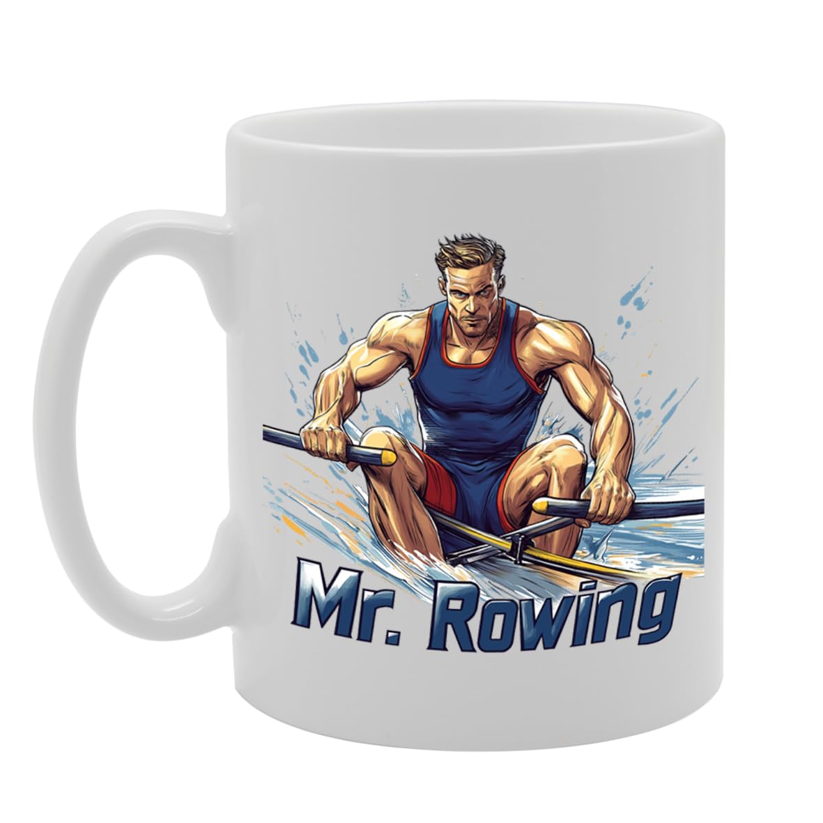 11Oz Ceramic  Featuring Popular Sports Designs From Around The World – Ideal For Sports Fans And Enthusiasts (Rowing Mg6568) - Funny Printed Coffee Mug - Great Gift Idea