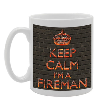 Keep Calm I'M A Fireman   Printed Tea Coffee Ceramic  Mg568 - Funny Printed Coffee Mug - Great Gift Idea