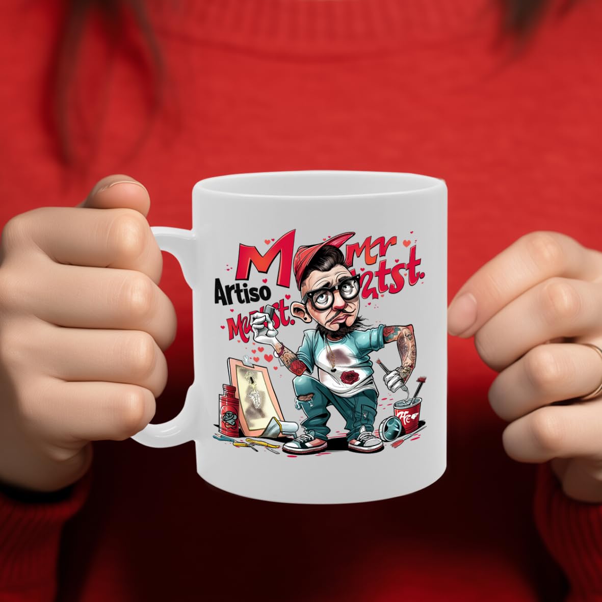 Mr Artist Ceramic  - Ideal For Artists, Creatives, And Art Enthusiasts - 11Oz Coffee  With Inspirational Design Mg6283 - Funny Printed Coffee Mug - Great Gift Idea