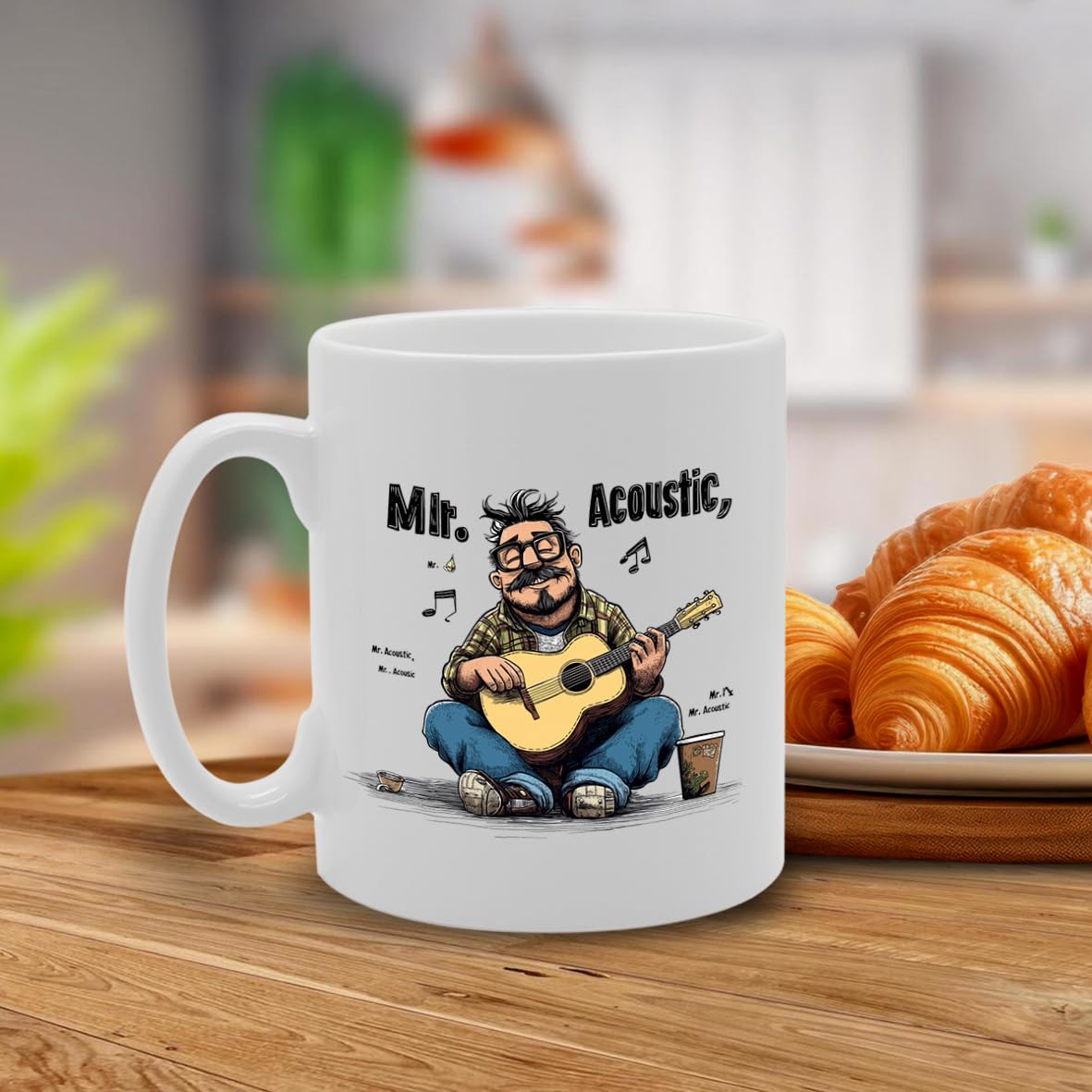 Mr Acoustic Mg6539   Printed Tea Coffee Ceramic - Funny Printed Coffee Mug - Great Gift Idea