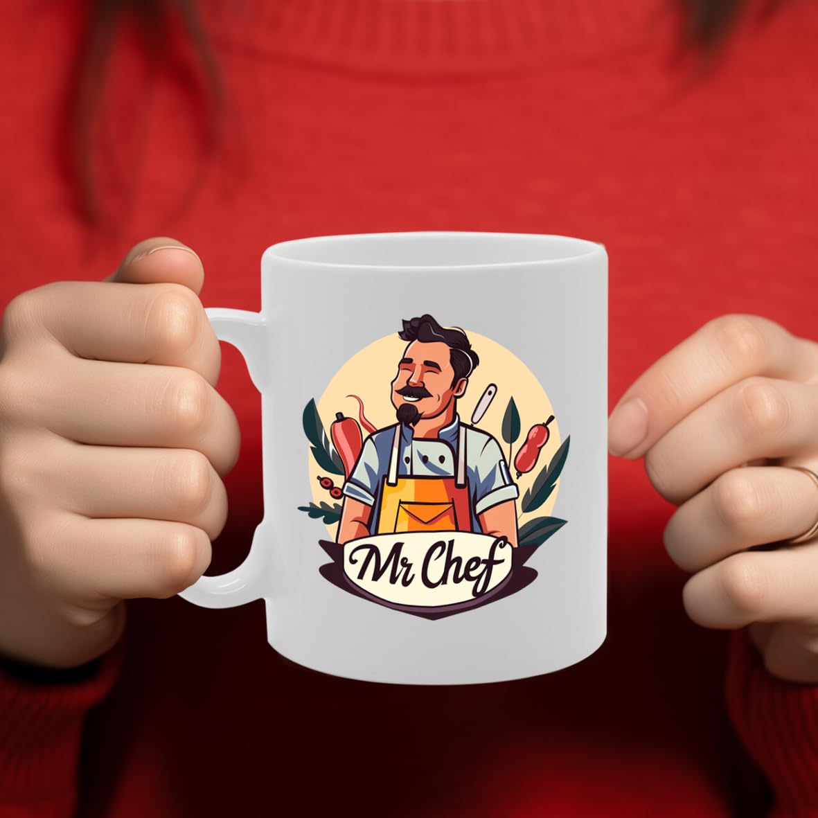 Mr Chef  - Ideal For Chefs And Cooking Enthusiasts, 11Oz Ceramic Coffee  For Culinary Experts And Food Lovers, Great For Kitchens And Restaurants Mg5914 - Funny Printed Coffee Mug - Great Gift Idea