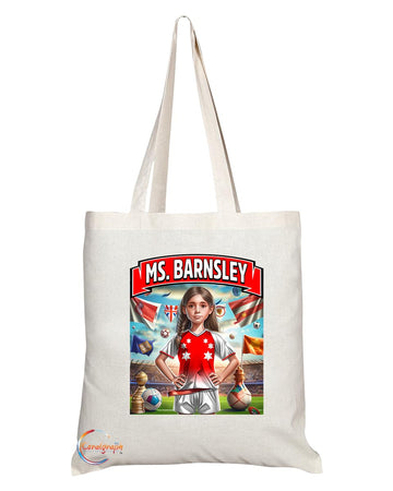 TB1649 Ms Barnsley Footie Fan Lady Girl Tote Bag - Eco-Friendly, Stylish, Long Handled, Perfect Novelty Gift by