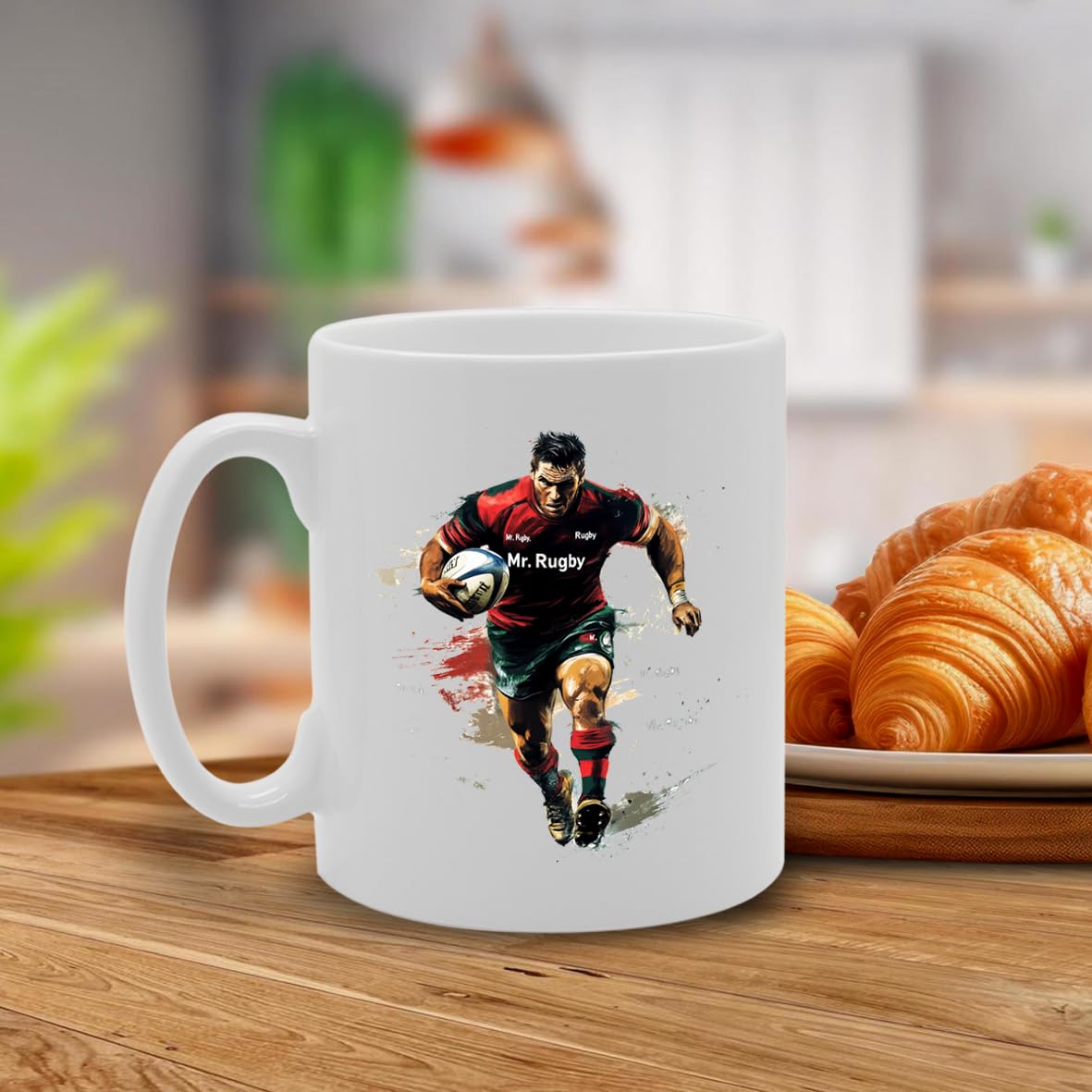 11Oz Ceramic  Featuring Popular Sports Designs From Around The World – Ideal For Sports Fans And Enthusiasts (Rugby Mg6569) - Funny Printed Coffee Mug - Great Gift Idea