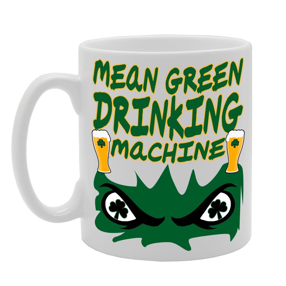 Mean Green Drinking Machine   Printed Tea Coffee Ceramic  Mg163 - Funny Printed Coffee Mug - Great Gift Idea