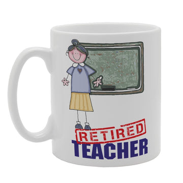 Retired Teacher   Printed Tea Coffee Ceramic  Mg4011 - Funny Printed Coffee Mug - Great Gift Idea