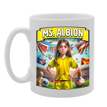 Football Fan Ceramic  - Perfect   For Soccer Lovers, Ladies & Girls - Printed Cup For Footie Enthusiasts (Albion) - Funny Printed Coffee Mug - Great Gift Idea