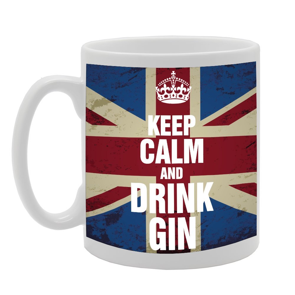 Keep Calm And Drink Gin   Printed Tea Coffee Ceramic  Mg2341 - Funny Printed Coffee Mug - Great Gift Idea