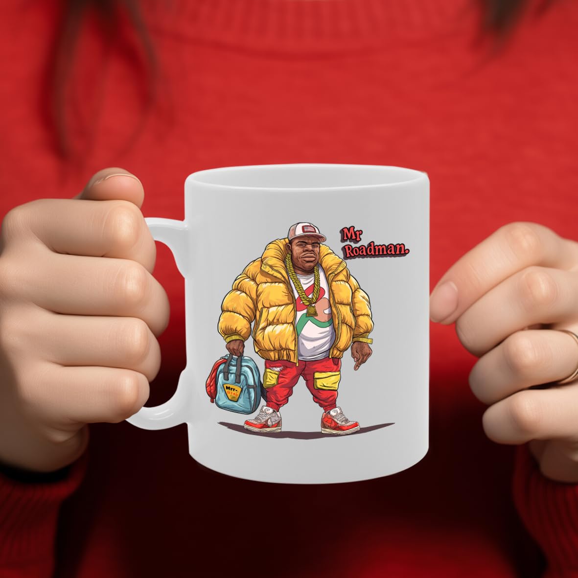 Mr Roadman  - Ideal For Urban Youth And Streetwise Individuals, 11Oz Ceramic Coffee  For Urban Fashion Enthusiasts Mg5998 - Funny Printed Coffee Mug - Great Gift Idea