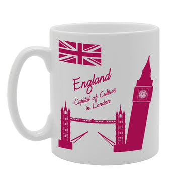 England Capital Of Culture In London Bridge   Printed Ceramic Tea Coffee  Mg026 - Funny Printed Coffee Mug - Great Gift Idea