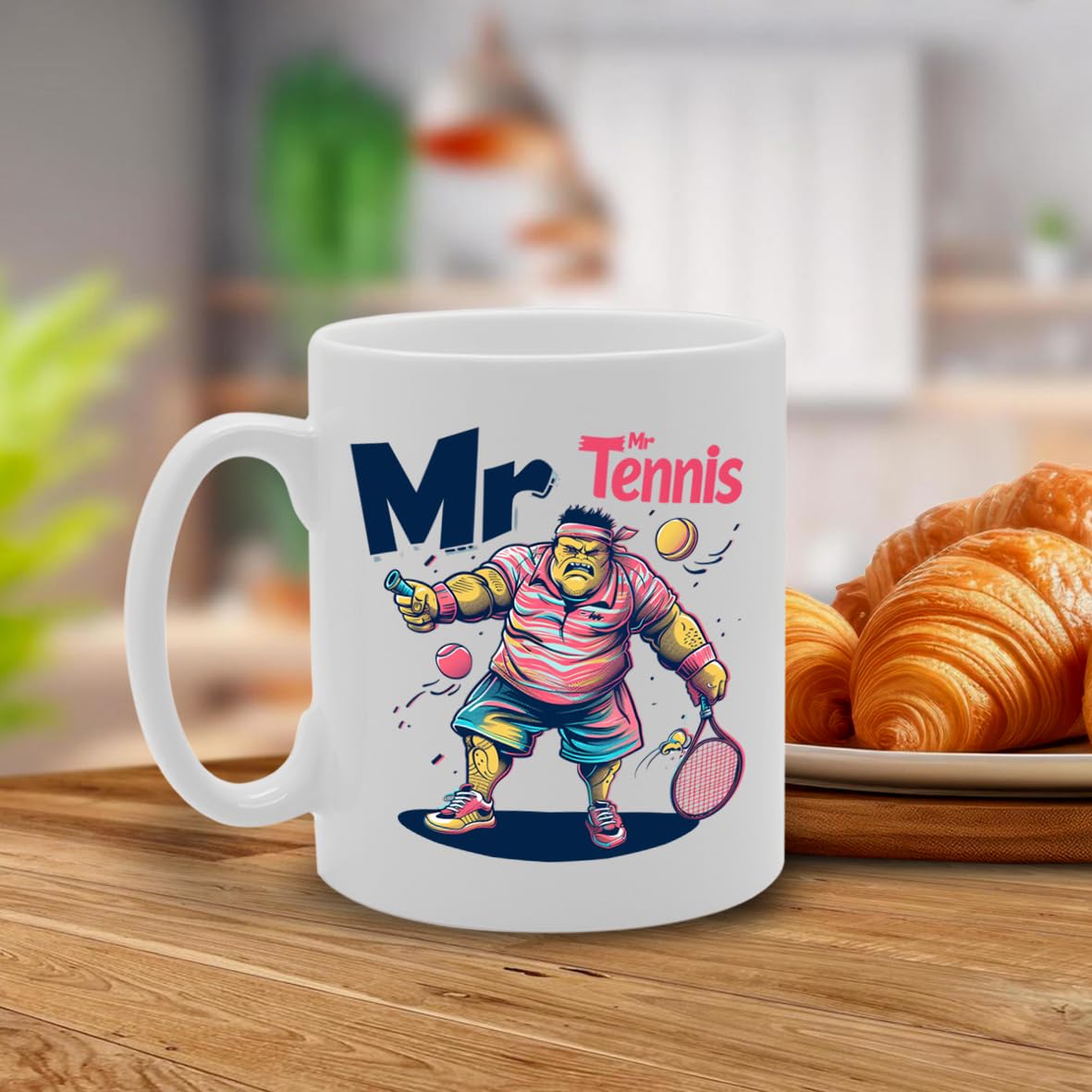 Mr Tennis  - For Tennis Players, Sports Enthusiasts, Tennis Fans, Durable Ceramic, Dishwasher Safe, Premium Print Mg6096 - Funny Printed Coffee Mug - Great Gift Idea