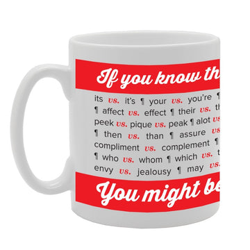 If You Know The Difference Between You Might Be A Grammer Nerd   Printed Tea Coffee Ceramic  Mg2288 - Funny Printed Coffee Mug - Great Gift Idea