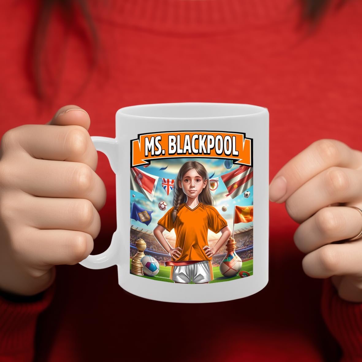 Ms Blackpool   Printed Tea Coffee Ceramic  For Footie Fan Ladies Girls Mg6384 - Funny Printed Coffee Mug - Great Gift Idea