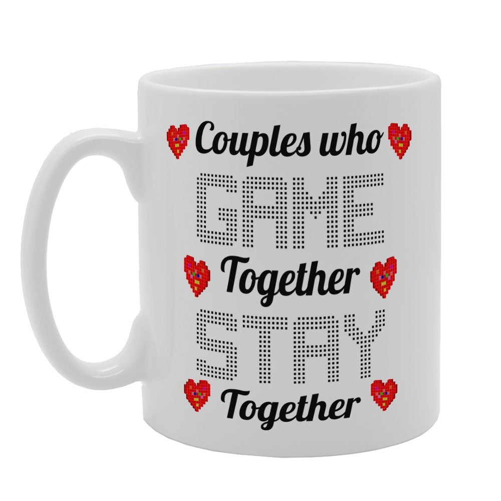 Valentine'S Day - Couples Who Game Together Stay Together   Printed Tea Coffee Ceramic  Mg3723 - Funny Printed Coffee Mug - Great Gift Idea