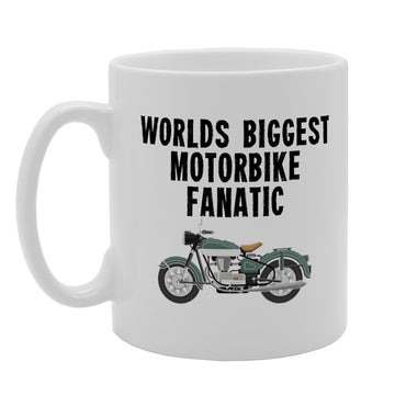 Worlds Biggest Motorbike Fanatic   Printed Tea Coffee Ceramic  Mg3104 - Funny Printed Coffee Mug - Great Gift Idea