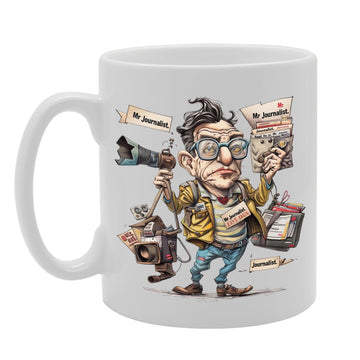 Mr Journalist  - For Journalists, Writers, Media Enthusiasts, Durable Ceramic, Dishwasher Safe, Premium Print For Daily Use Mg6052 - Funny Printed Coffee Mug - Great Gift Idea