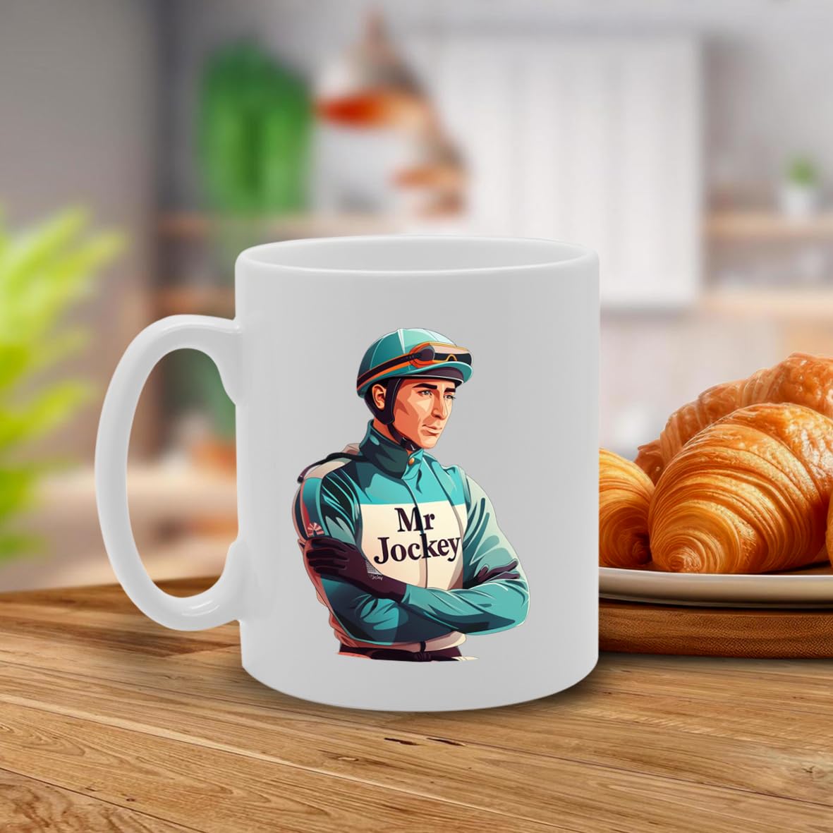 Mr Jockey  - Ideal For Jockeys And Horse Racing Enthusiasts, 11Oz Ceramic Coffee  For Equestrian Sports Lovers Mg5971 - Funny Printed Coffee Mug - Great Gift Idea