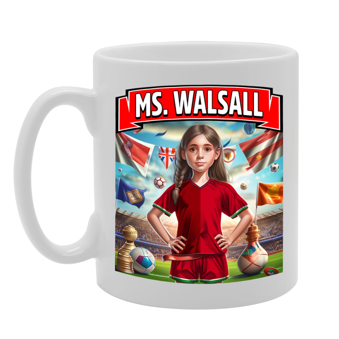 Ms Walsall   Printed Tea Coffee Ceramic  For Footie Fan Ladies Girls Mg6384 - Funny Printed Coffee Mug - Great Gift Idea