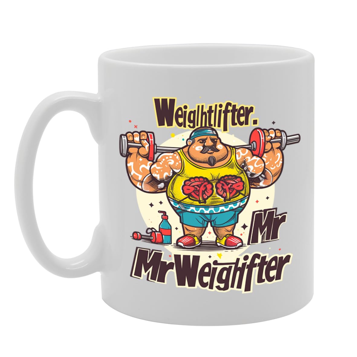 Mr Weightlifter  - For Weightlifters, Fitness Enthusiasts, Gym Goers, Durable Ceramic, Dishwasher Safe, Premium Print Mg6084 - Funny Printed Coffee Mug - Great Gift Idea