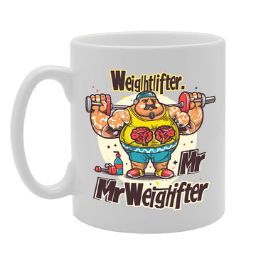Mr Weightlifter  - For Weightlifters, Fitness Enthusiasts, Gym Goers, Durable Ceramic, Dishwasher Safe, Premium Print Mg6084 - Funny Printed Coffee Mug - Great Gift Idea