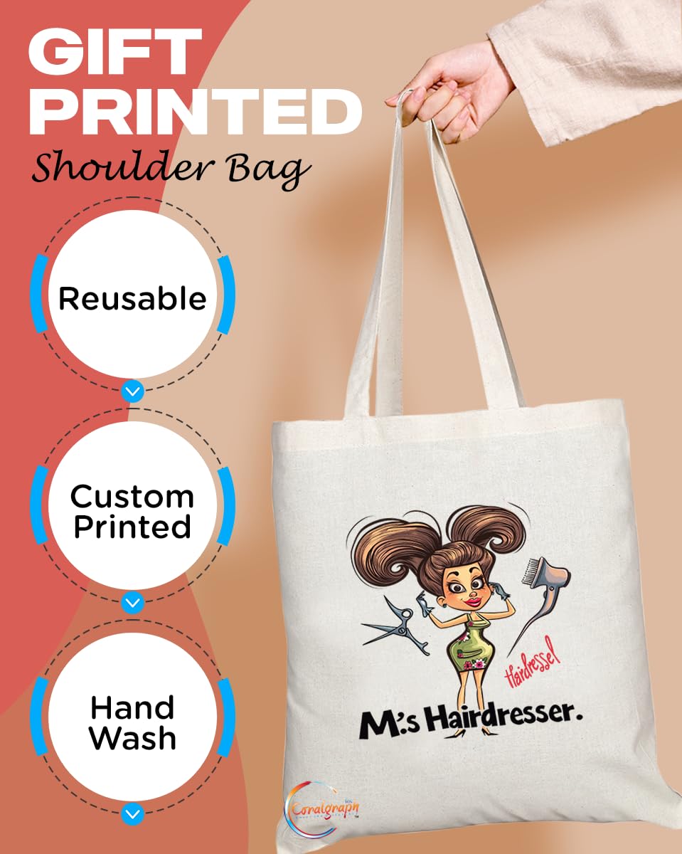 TB1979 Ms Hairdresser Tote Bag - Ideal for Hair Stylists, Salon Professionals, and Beauty Enthusiasts - Tote Bag with Chic Design