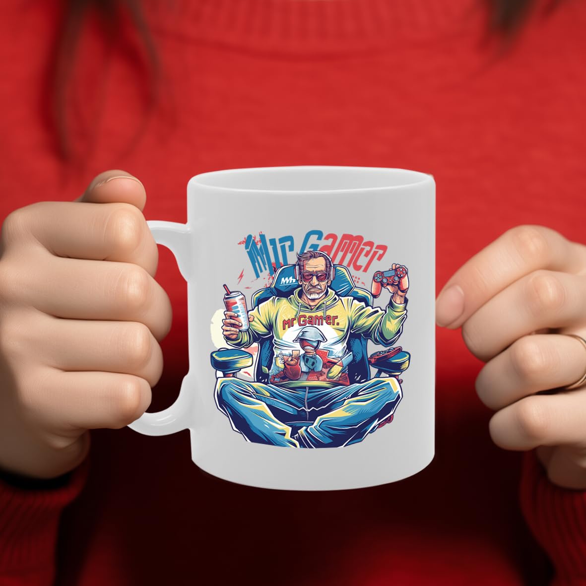 Mr Gamer Ceramic  - Ideal For Gamers, Esports Enthusiasts, And Gaming Fans - 11Oz Coffee  With Cool Design Mg6291 - Funny Printed Coffee Mug - Great Gift Idea