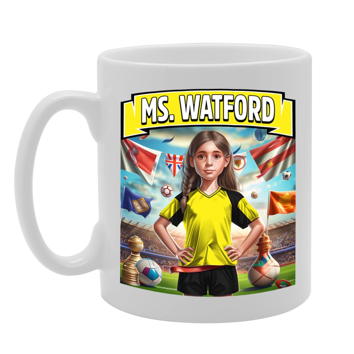Ms Watford   Printed Tea Coffee Ceramic  For Footie Fan Ladies Girls Mg6384 - Funny Printed Coffee Mug - Great Gift Idea