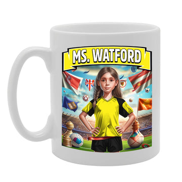 Ms Watford   Printed Tea Coffee Ceramic  For Footie Fan Ladies Girls Mg6384 - Funny Printed Coffee Mug - Great Gift Idea