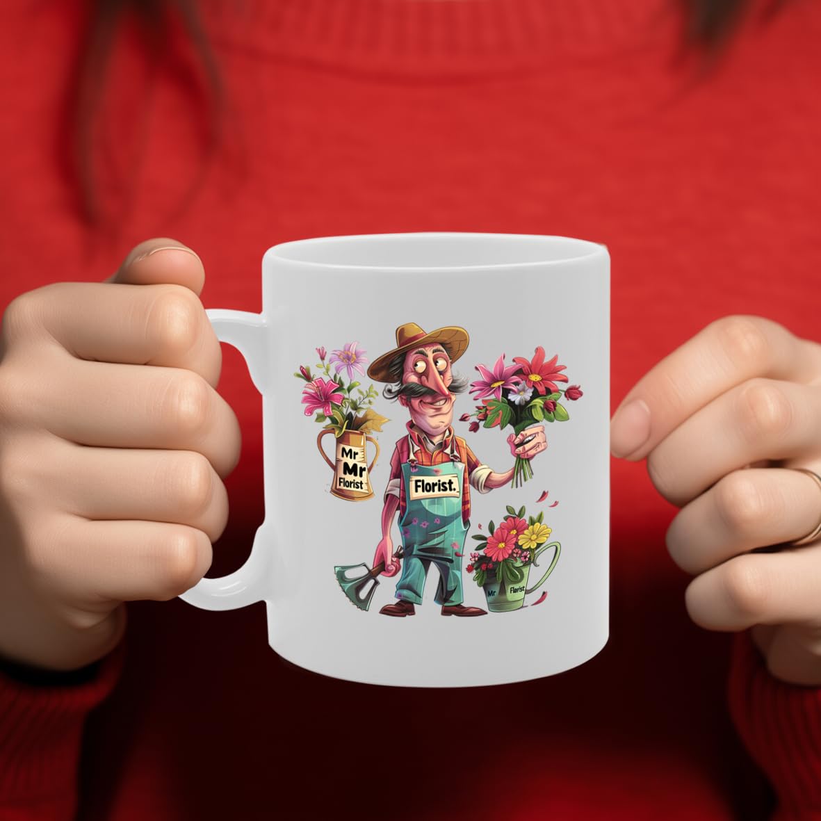 Mr Florist  - Created For Florists, Flower Enthusiasts, Gardening Lovers, Durable Ceramic, Dishwasher Safe Mg6011 - Funny Printed Coffee Mug - Great Gift Idea