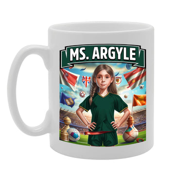 Ms Argyle   Printed Tea Coffee Ceramic  For Footie Fan Ladies Girls Mg6384 - Funny Printed Coffee Mug - Great Gift Idea