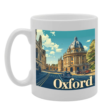 Printed Coffee Ceramic  Featuring Cities And Landmarks In United Kingdom (Oxford) - Funny Printed Coffee Mug - Great Gift Idea