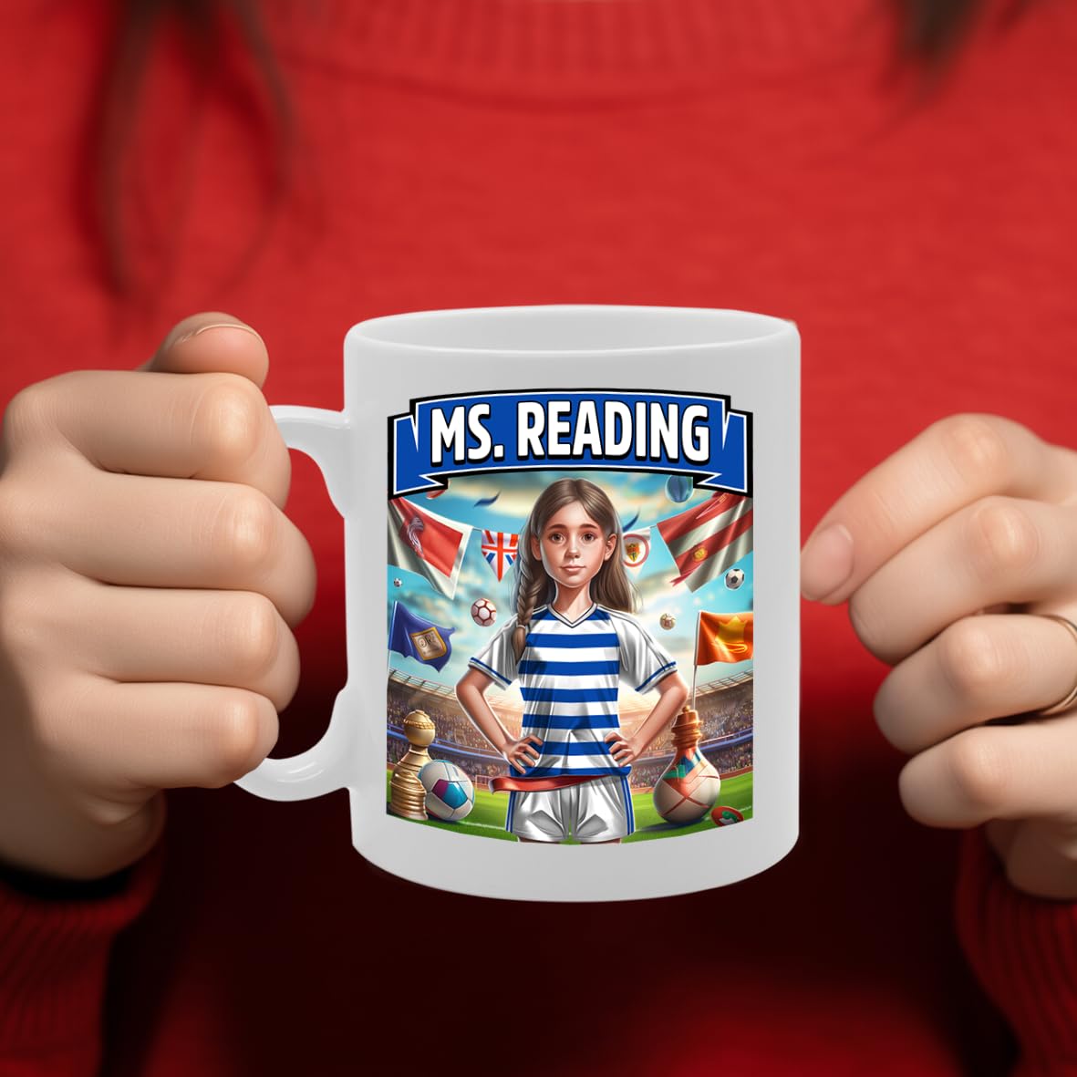 Ms Reading   Printed Tea Coffee Ceramic  For Footie Fan Ladies Girls Mg6384 - Funny Printed Coffee Mug - Great Gift Idea