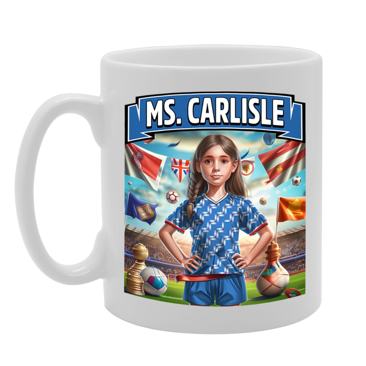 Ms Carlisle   Printed Tea Coffee Ceramic  For Footie Fan Ladies Girls Mg6384 - Funny Printed Coffee Mug - Great Gift Idea