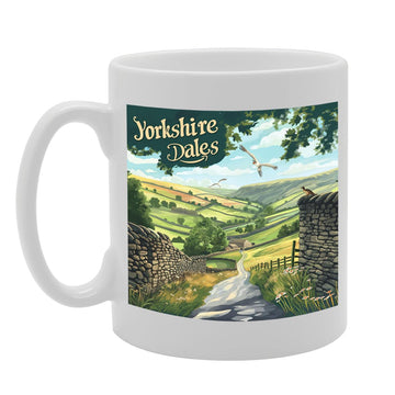 Printed Coffee Ceramic  Featuring Cities And Landmarks In United Kingdom (Yorkshire Dales) - Funny Printed Coffee Mug - Great Gift Idea