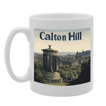 Printed Coffee Ceramic  Featuring Cities And Landmarks In United Kingdom (Calton Hill) - Funny Printed Coffee Mug - Great Gift Idea
